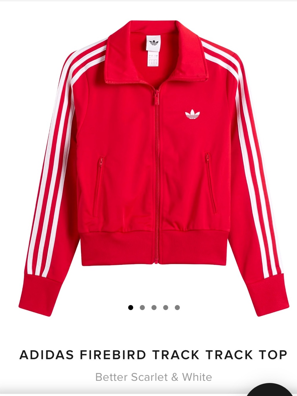 Adidas Adicolor Classics Firebird Track Top – Better Scarlet Red – L